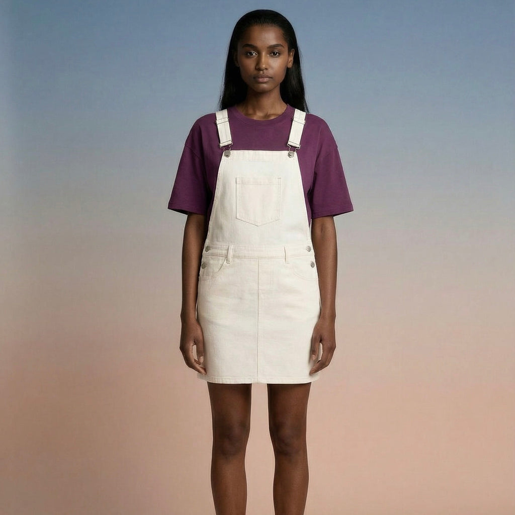 Women's Dungaree Dress | Organic Cotton | Heavyweight