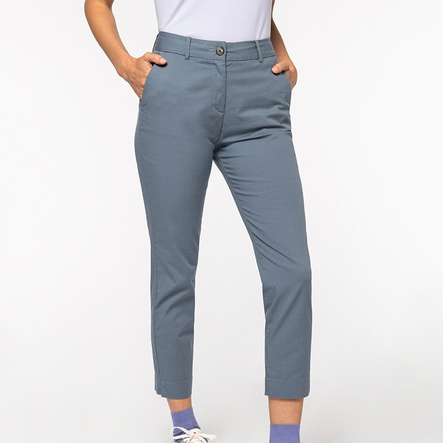 Women's Cropped Chinos | 98% Organic Cotton + 2% elastane