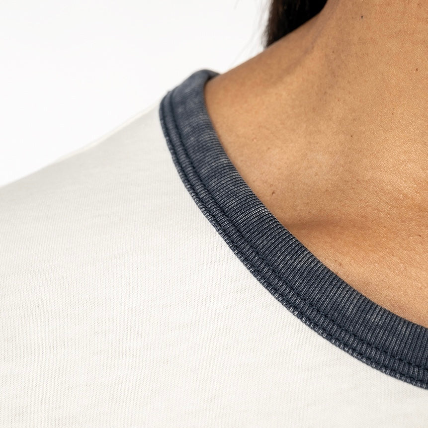 Women’s Ringer Tee: soft ringspun organic cotton - medium fit + retro style
