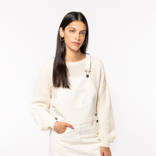 Women's Organic Cotton Denim Dungaree Dress
