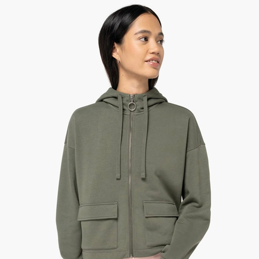 Women’s Cropped Hoodie | 85% Organic Cotton + 15% Recycled Polyester (300 gsm)