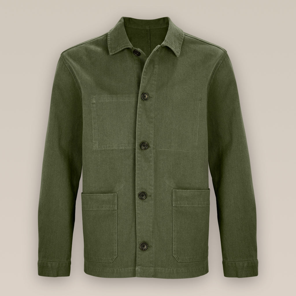 Smart Chore Jacket: durable organic cotton twill - medium fit + heritage style