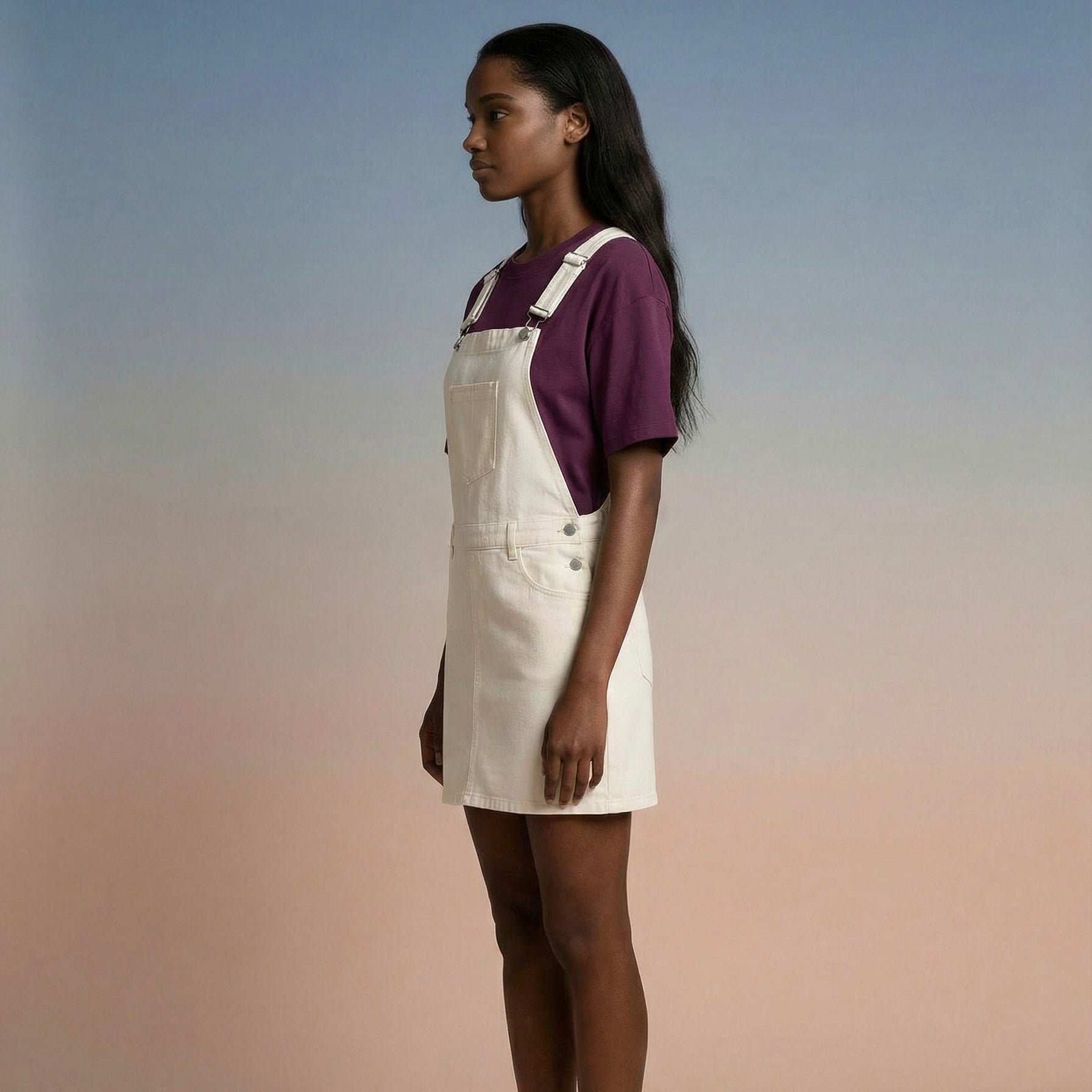 Women’s Dungaree Dress | 100% Organic Cotton (390 gsm)