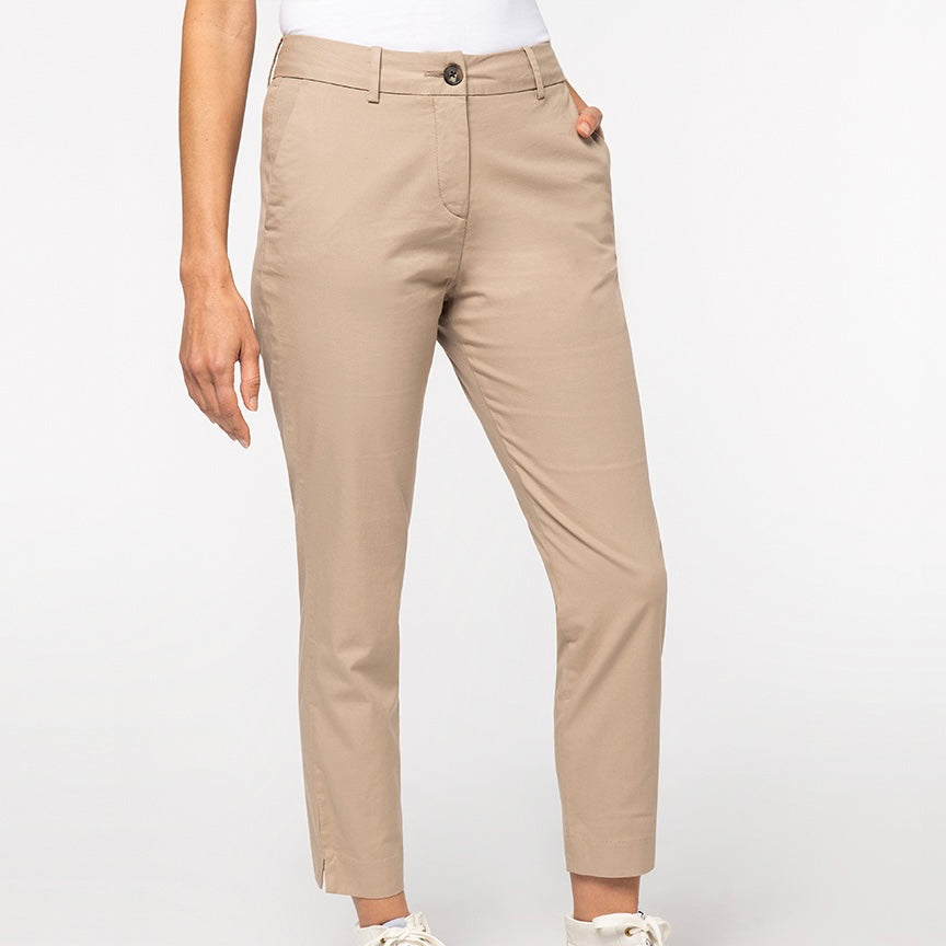 Women's Cropped Chinos | 98% Organic Cotton + 2% elastane