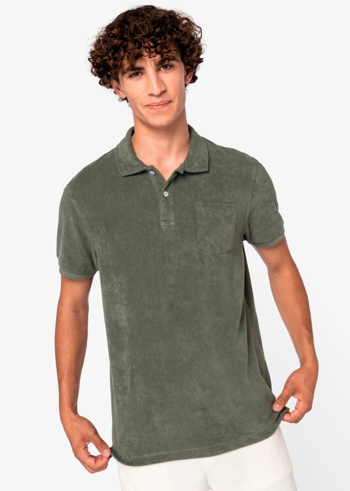 Men's Towelling Polo Shirt | Organic Cotton