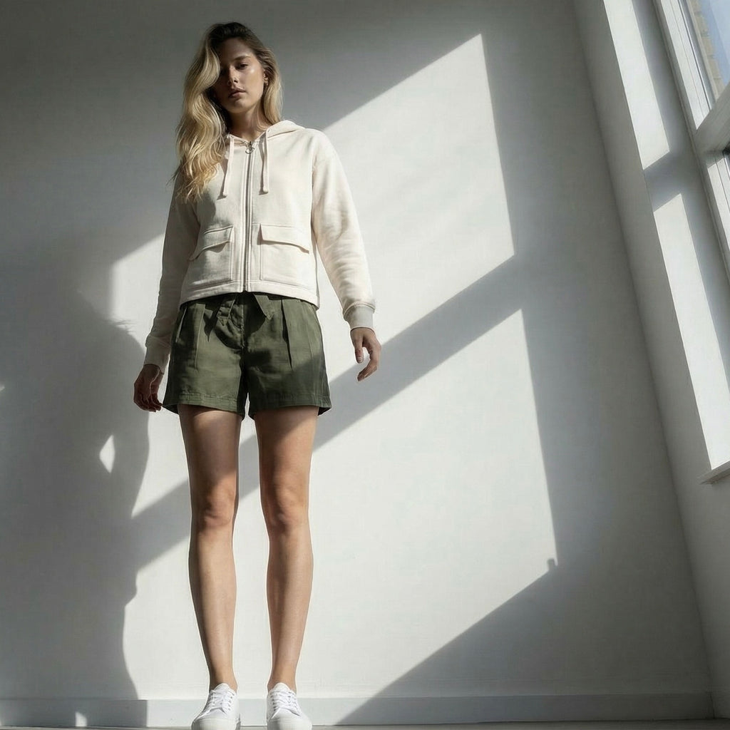 Women’s Cropped Hoodie | 85% Organic Cotton + 15% Recycled Polyester (300 gsm)