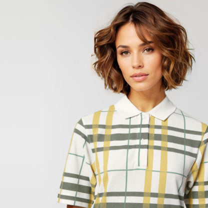 Women's Organic Cotton Check Polo Dress