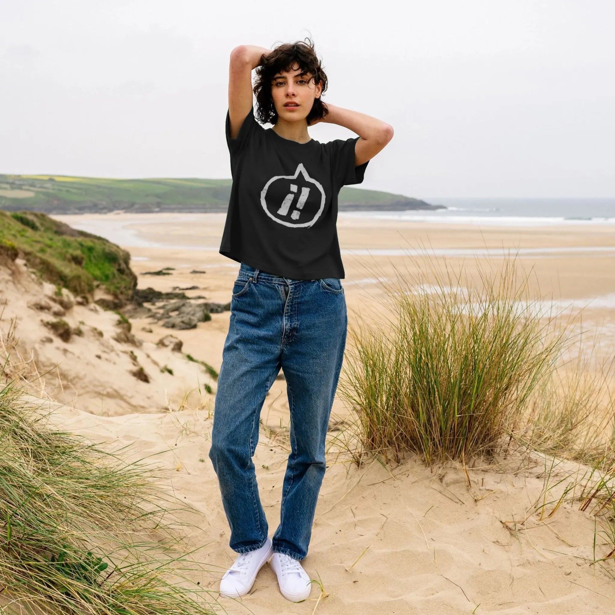 Exclaim Yerself Boxy Crop T-Shirt - Organic Cotton