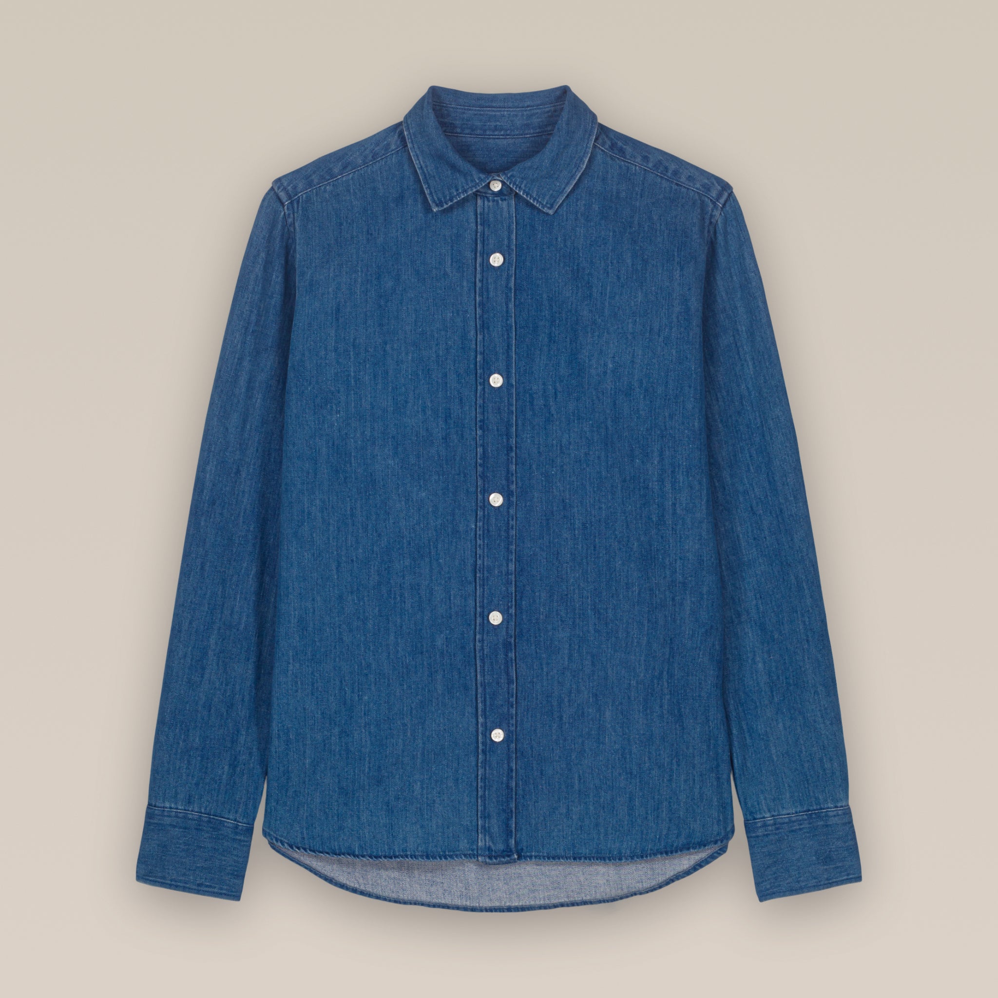 Women's Denim Shirt: soft ringspun organic cotton - medium fit + classic style