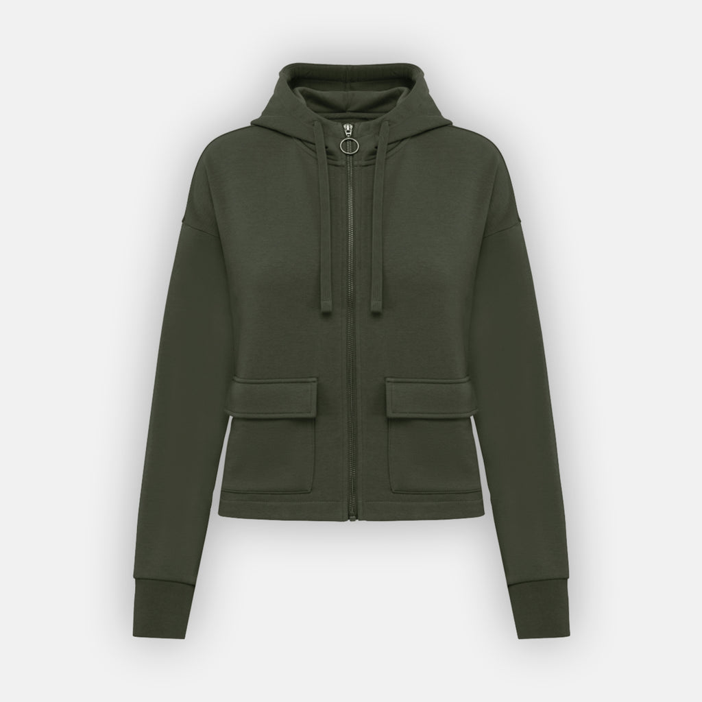 Women’s Cropped Hoodie | 85% Organic Cotton + 15% Recycled Polyester (300 gsm)