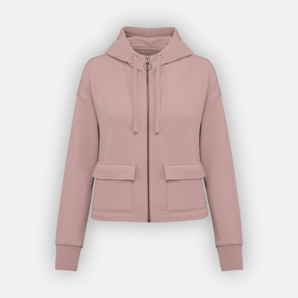 Women’s Cropped Hoodie | 85% Organic Cotton + 15% Recycled Polyester (300 gsm)